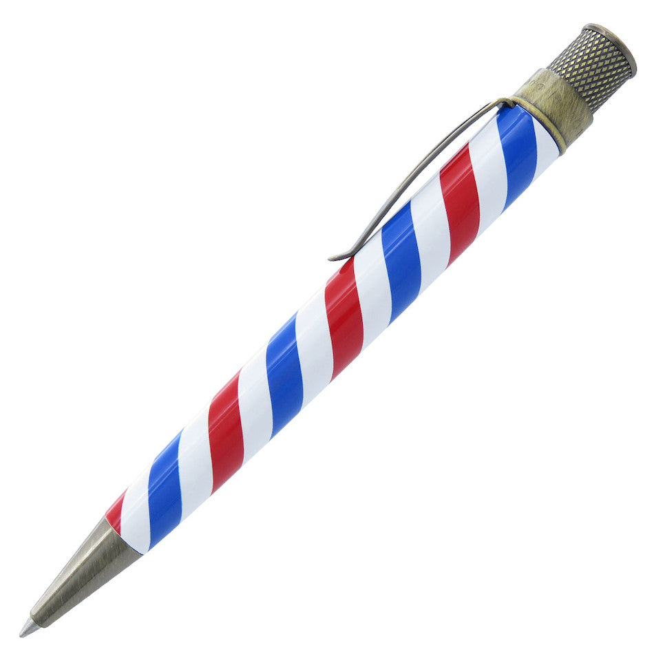 Retro 51 Tornado Vintage Metalsmith Rollerball Pen Brutus "Barber Pole" by Retro 51 at Cult Pens