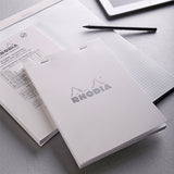 Rhodia Ice White Head-Stapled Notepad No.19 A4+ (210 x 318) by Rhodia at Cult Pens