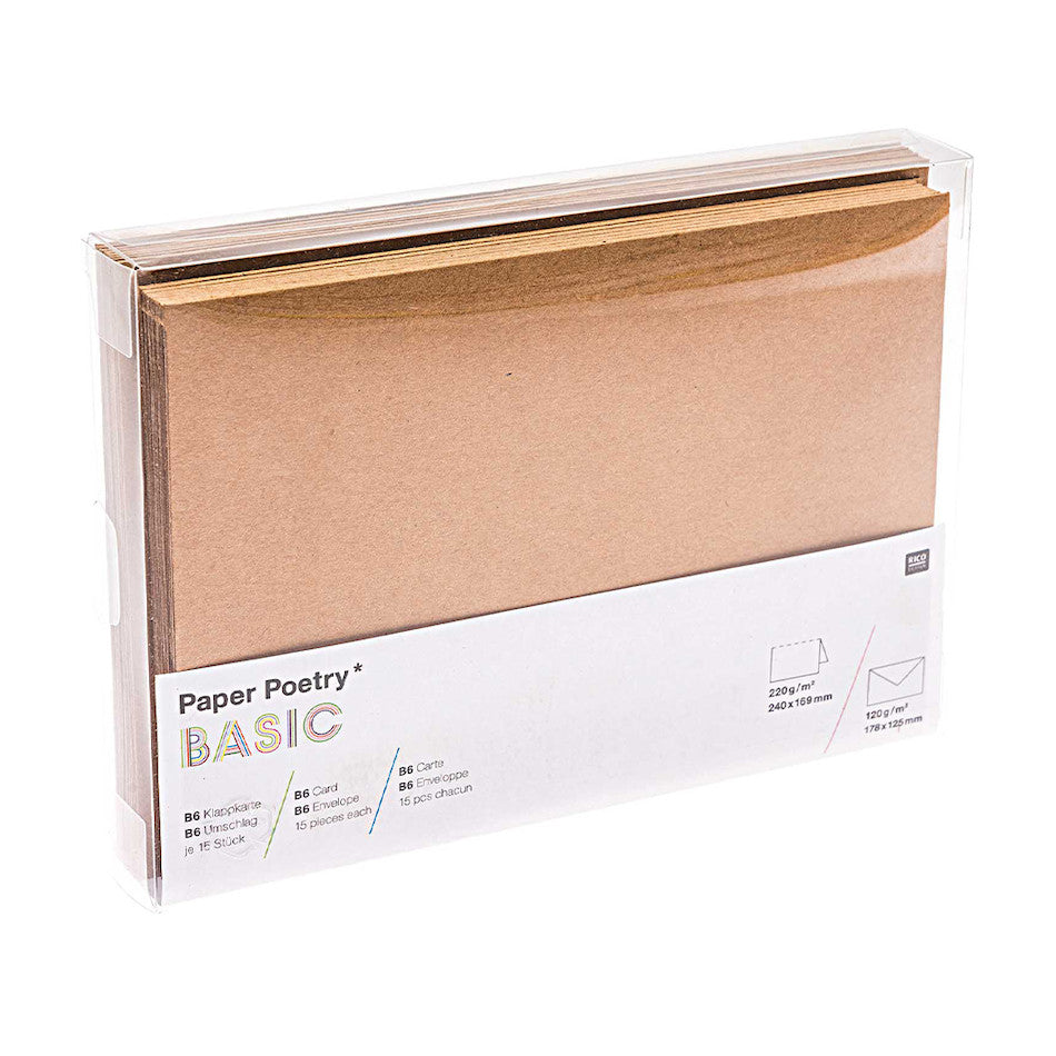 Rico Card Set Kraft B6 by Rico Design at Cult Pens