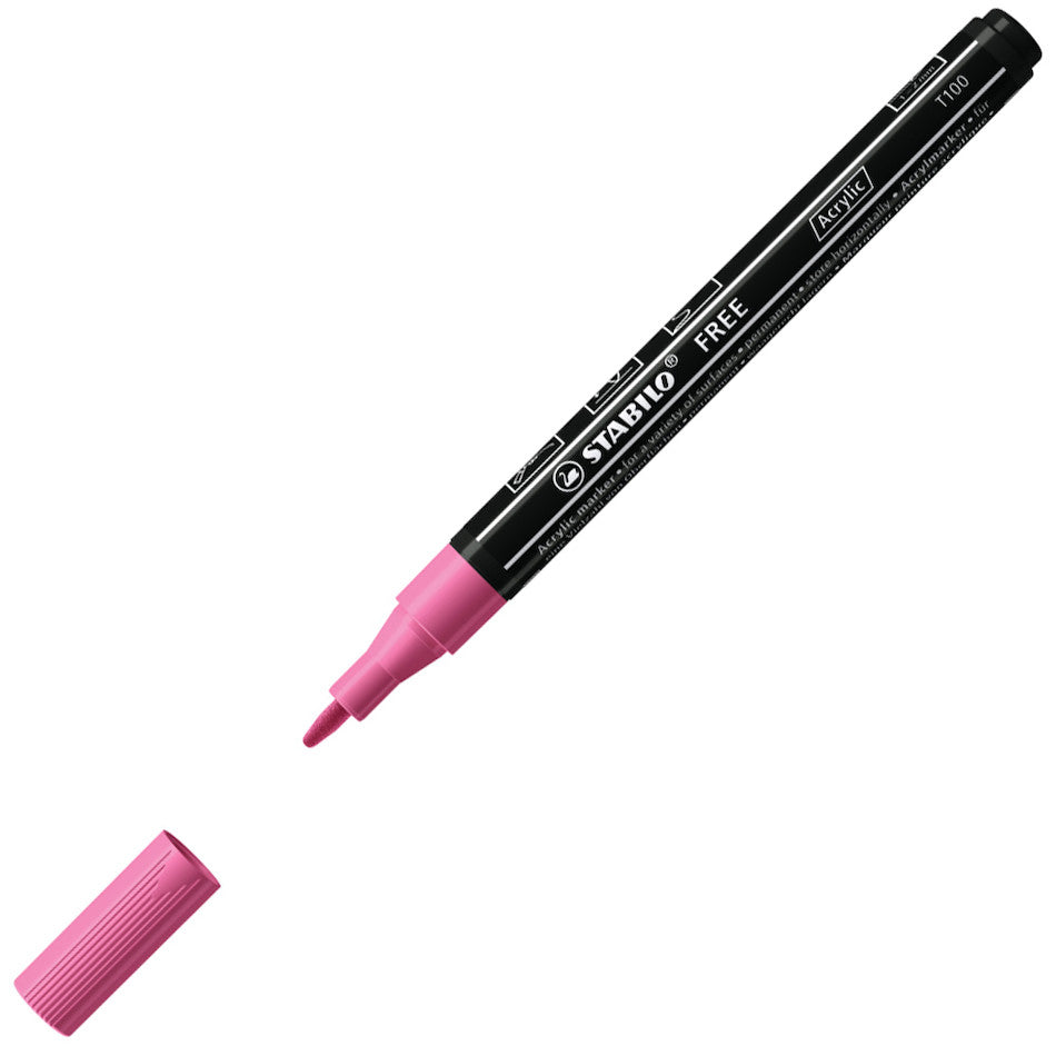 STABILO FREE T100 Acrylic Marker Pen Bullet Tip 1-2mm by STABILO at Cult Pens