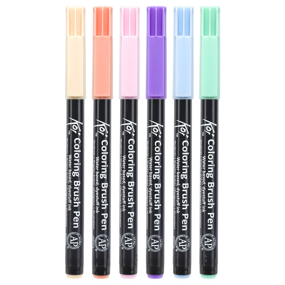 Sakura Koi Colourbrush Brushpen Set of 6 Sweets by Sakura at Cult Pens