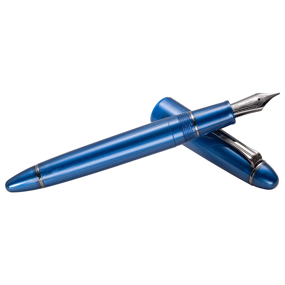 Sailor 1911 Ringless Metallic Fountain Pen Simply Blue 21K Nib by Sailor at Cult Pens