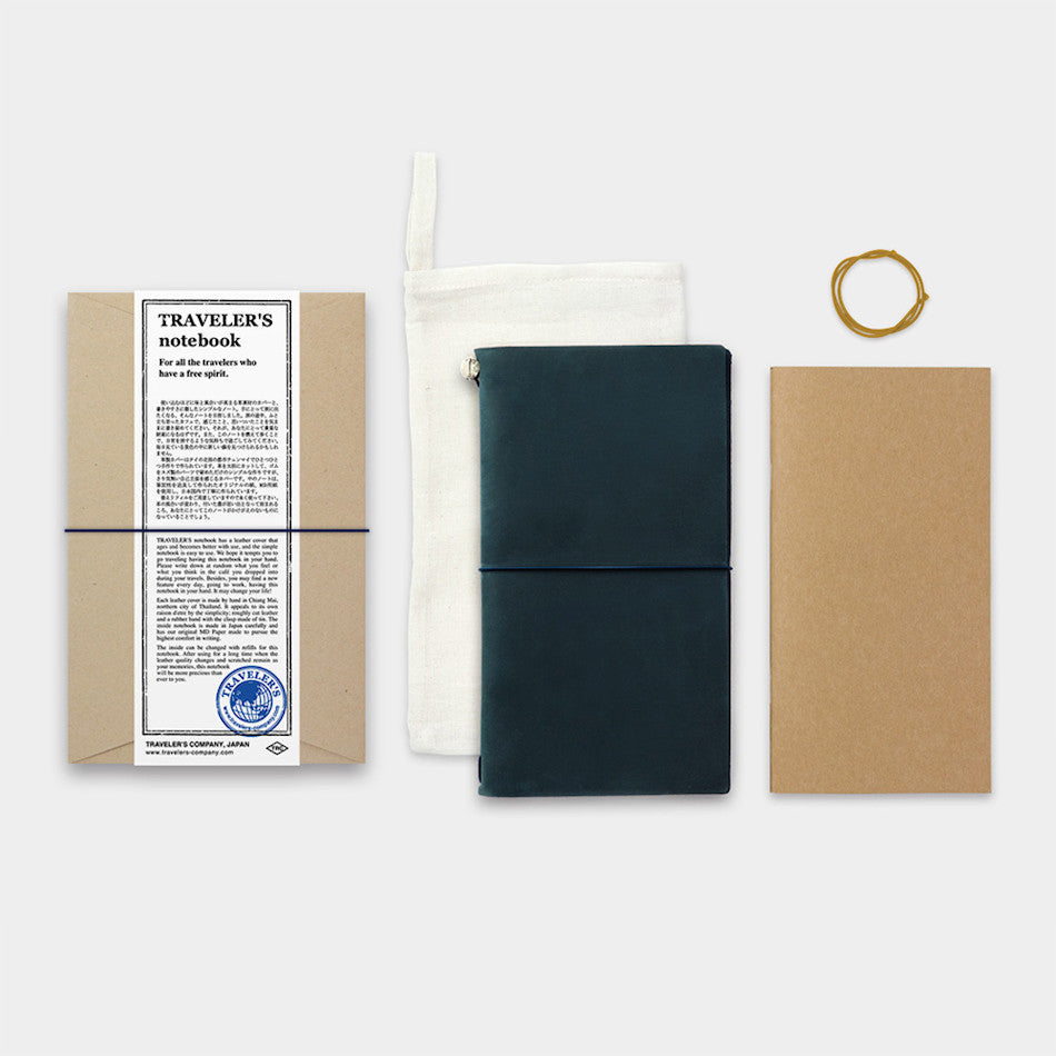 TRAVELER'S COMPANY Traveler's Notebook Leather Blue by TRAVELER'S COMPANY at Cult Pens