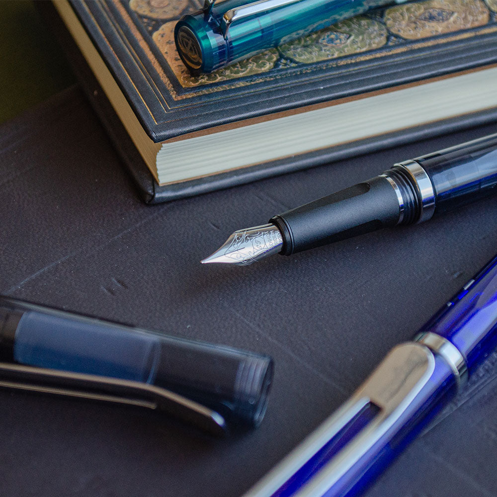 Taccia Facet Fountain Pen Clear Black by Taccia at Cult Pens