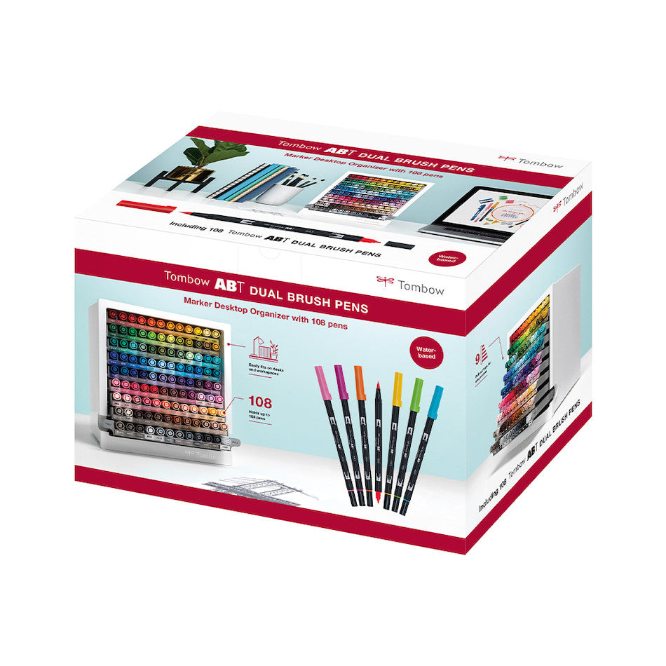 Tombow ABT Dual Brush Pens Set of 108 With Organiser by Tombow at Cult Pens