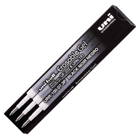 Uni URR-100-07 Erasable Rollerball Refills Pack of 3 by Uni at Cult Pens