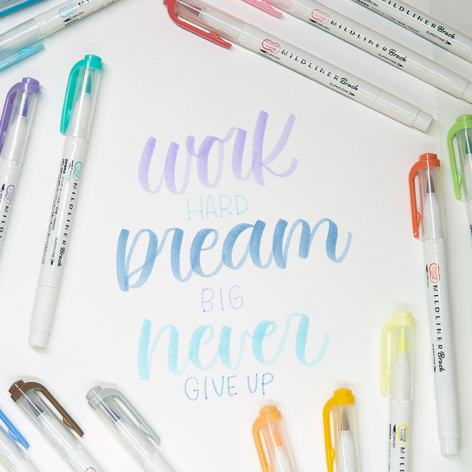 Zebra Mildliner Twin Tip Brush Pen by Zebra at Cult Pens